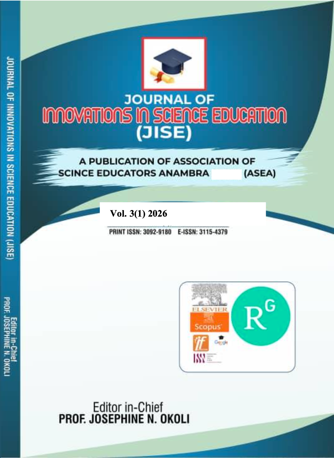 					View Vol. 3 No. 1 (2026): JOURNAL OF INNOVATIONS IN SCIENCE EDUCATION (JISE)
				